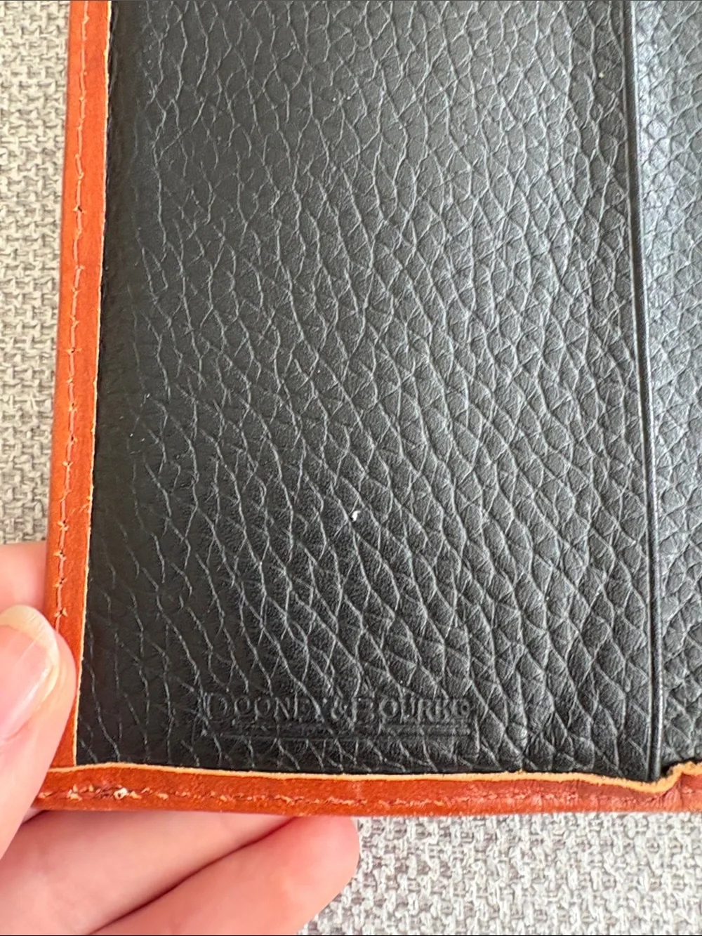 Dooney & Burke Black Pebble Leather Continental Clutch Wallet